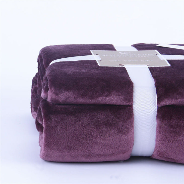 Faux Cashmere Blanket Solid Color Fake Lighter Fleece