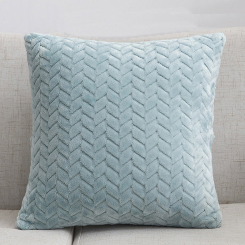 Flannel Solid Color Throw Pillow