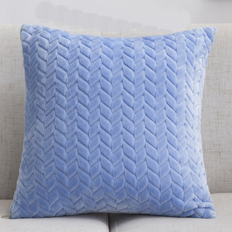 Flannel Solid Color Throw Pillow