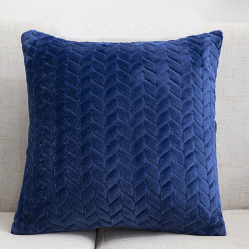 Flannel Solid Color Throw Pillow