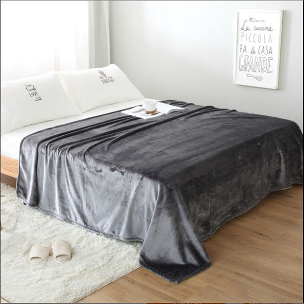 Faux Cashmere Blanket Solid Color Fake Lighter Fleece