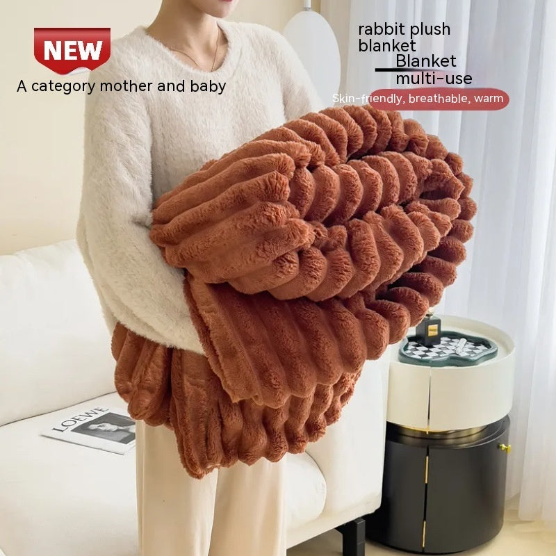 Soft Wind Bubble Velvet Blanket