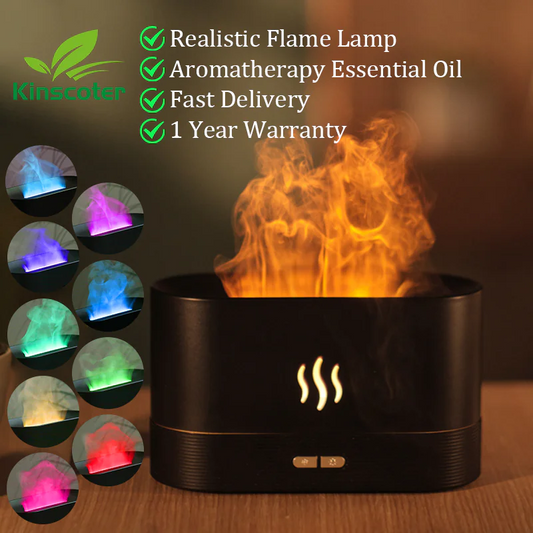 Diffuser and Humidifier Flame Lamp