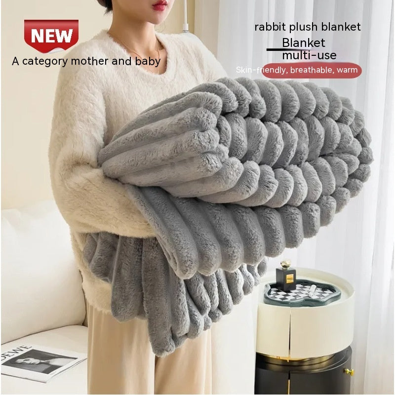 Soft Wind Bubble Velvet Blanket