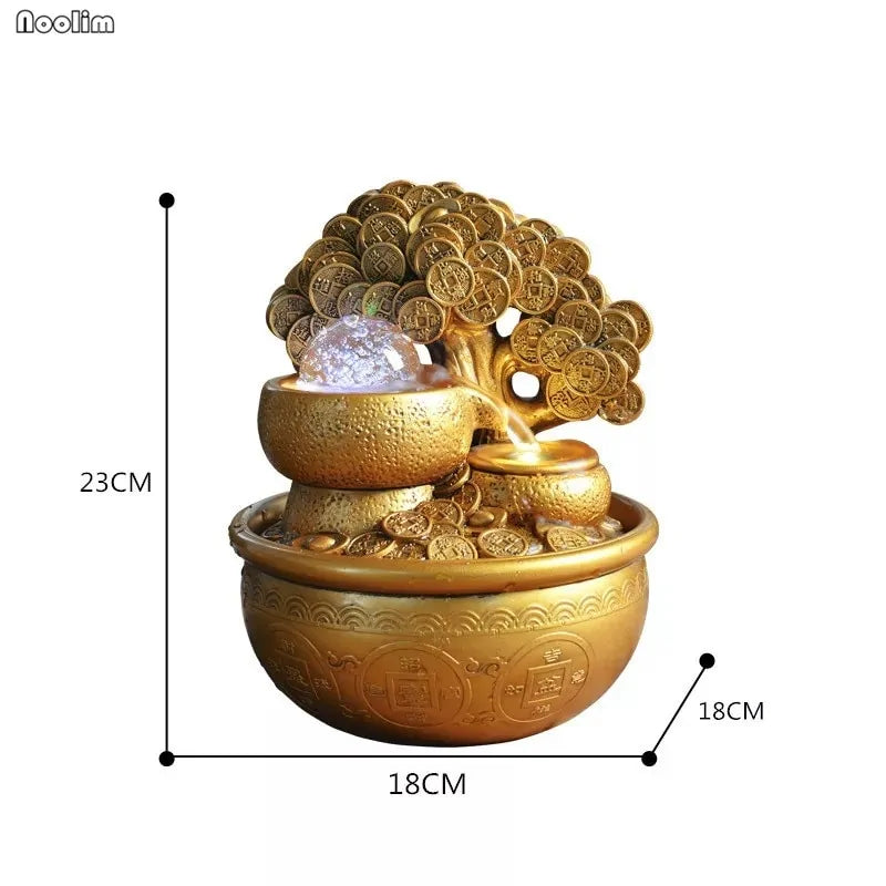 Gold Coin Water Fountain