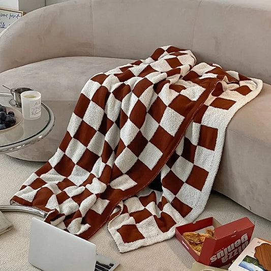 Checkerboard Small Fleece Blanket