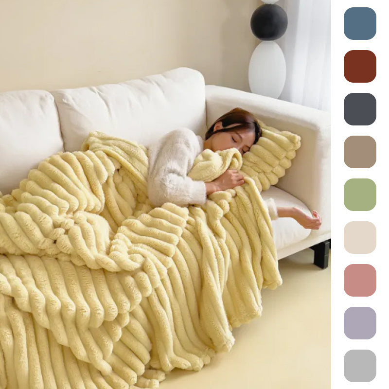 Soft Wind Bubble Velvet Blanket