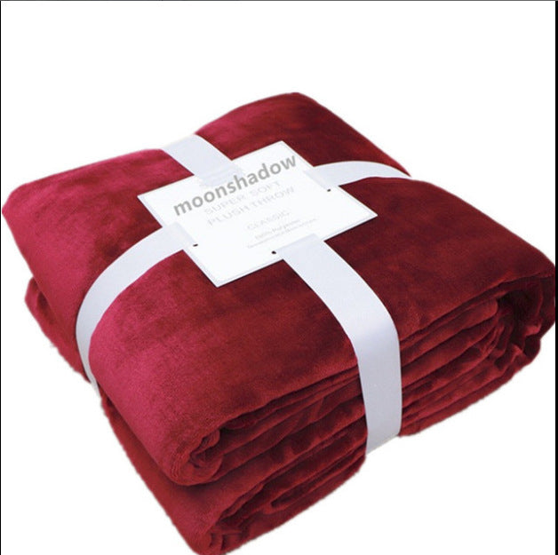 Faux Cashmere Blanket Solid Color Fake Lighter Fleece