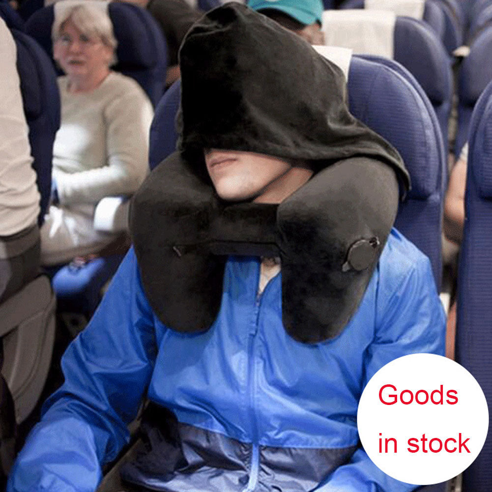 Hooded Travel Pillow H Shaped Sleeping Cushion Pillows