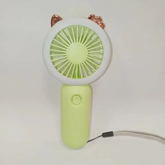 Handheld Mini Fan Wireless LED light