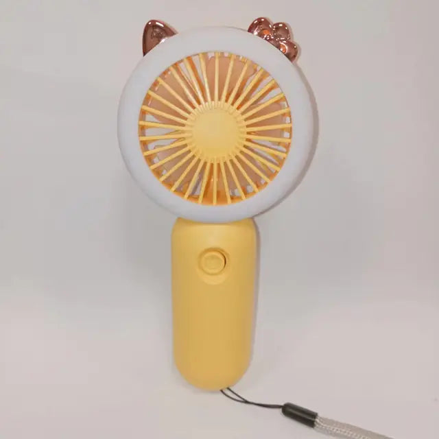 Handheld Mini Fan Wireless LED light